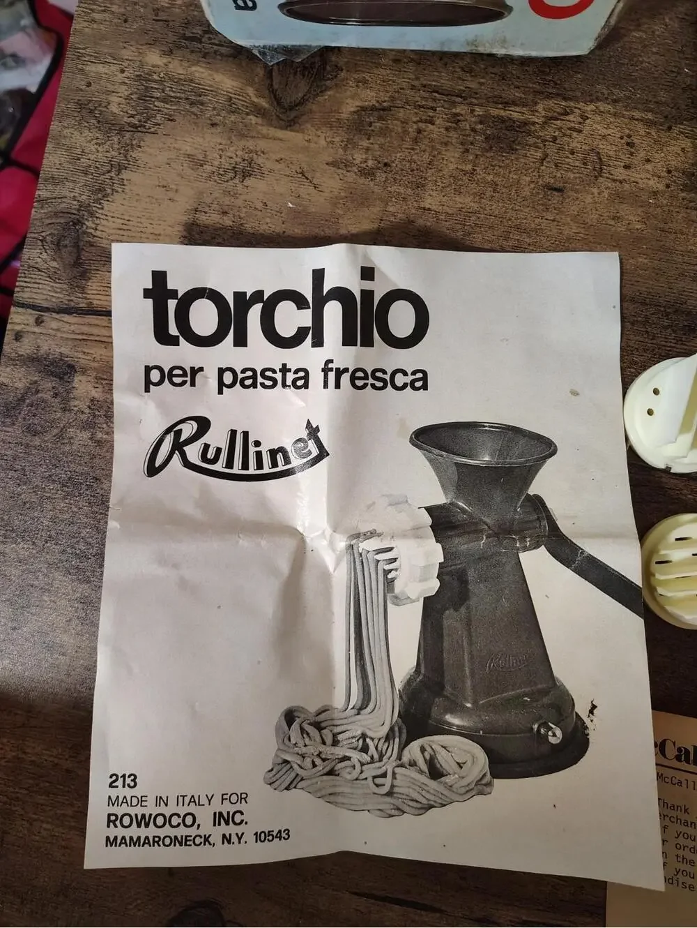 Rullinet Torchio Per Pasta Fresca Machine Vtg Extruder Italy 213 Complete